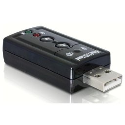 Adaptador de Sonido USB Delock 61645 Negro 2x 3.5mm