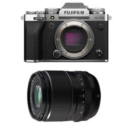 Cámara Mirrorless Fujifilm X-T5 Plata 40.2MP 6.2K 23mm F1.4 WiFi Bluetooth