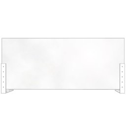Approx appAPSADJUSTABLE Mampara Protectora de Metacrilato Transparente 1200x500mm