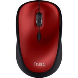 Trust Ratón inalámbrico silencioso Yvi+ rojo. Rojo