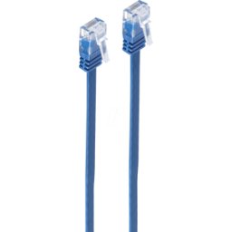 SHIVERPEAKS SHVP SP711SL05B - Cat.6 U/UTP cable plano, SLIM, azul, 0,5m
