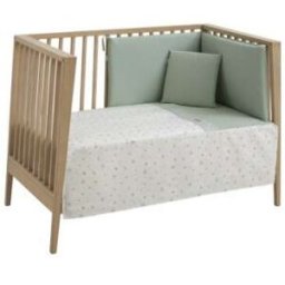 Juego 2 PCS. Colcha I-V. Cuna 60 Ardi Verde 60x120x3cm Cambrass