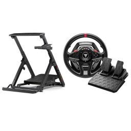 Next Level Racing Wheel Stand 2.0 + Thrustmaster T128 Volante con Pedales Magnéticos PS5/PS4/PC