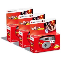 Cámara desechable AgfaPhoto LeBox Flash 27 fotos con flash integrado