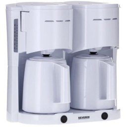 Cafetera de Goteo Severin KA 9314 1L 1000W 16 Tazas Blanco con Doble Jarra Térmica