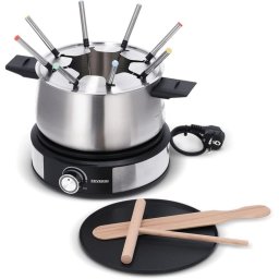 Severin FO 2471 Combinación Fondue-crepera 1500W Acero Inoxidable / Negro
