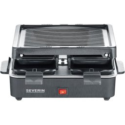 Severin RG 2370 Plancha para Asar Grill y Mini Raclette 600W Negro