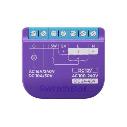 Interruptor de Relé SwitchBot Relay Switch 1 Wi-Fi Bluetooth Control por Voz y Seguridad