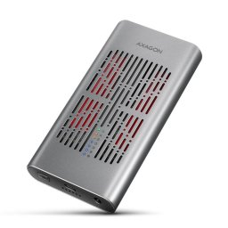 Caja PC Axagon EEM2-20GD M.2 Aluminio Negro Gris USB-C 20 Gbit/s con Ventilador