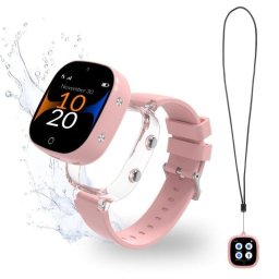 Robin K2 Reloj GPS para Niños con Llamadas y SIM Preactivada, Sin Redes Sociales Ni Juegos, Rosa