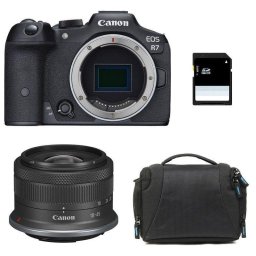 Cámara Mirrorless Canon EOS R7 32.5MP 18-45mm WiFi Bluetooth Estabilizador IBIS