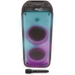 Vieta Altavoz portátil Party 110, 150W, hasta 10 h de batería, Bluetooth 5.3, luces LED, Auracast y micrófono. Negro