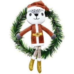 Mi Bosque Encantado Guirnalda de Puerta Lobo Tomas Navidad Dorada .