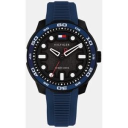 Tommy Hilfiger Reloj de niño TH - Regatta 1720053 de silicona azul. Negro