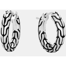 John Hardy Pendientes de aro Chain de plata. Plata