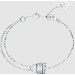 Guess Pulsera de cadena my secret de acero plateada. Plata