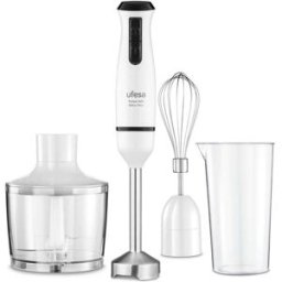 Ufesa Batidora de mano Pulsar Delux Max con accesorios. Blanco / Negro