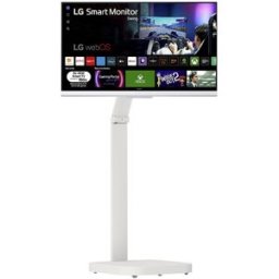 LG Smart Monitor Swing, 32'', serie gaming, 4K UHD, 144 Hz, 1ms, webOS 24, peana Swing portátil y flexible, Mando Magic Pointer Remote. Blanco