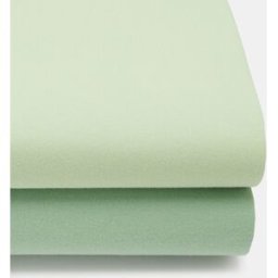 bbest Juego de sábanas bajeras ajustables básico pack 2 Jersey (disponible en varias medidas). (Cuna) Verde niño