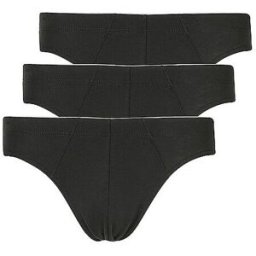 Huber Slip Paquete de 3 Just Comfort Negro negro XXXL