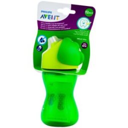 Avent Vasos con Pajita Verde 300 ml