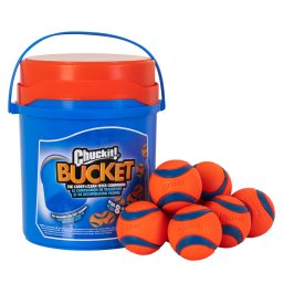 CHUCKIT! Set de 8 pelotas Ultra en cubo de plástico - Set de 8 pelotas con cubo