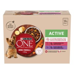 Purina ONE Mini Active vacuno y pato - 10 x 85 g