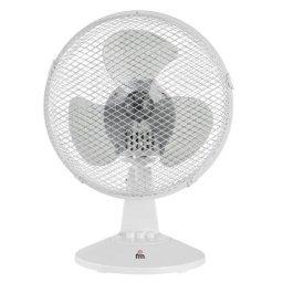 Ventilador de Sobremesa Fm Calefacción SB-123 25W 23cm 2 Velocidades Silencioso Oscilante
