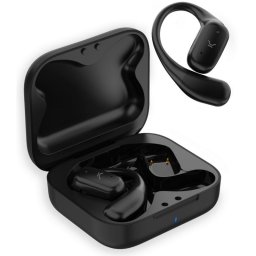 Ksix Cosmos Auriculares Inalámbricos, Open Ear, Autonomía 6+18h, Control Táctil, Llamadas, Negro