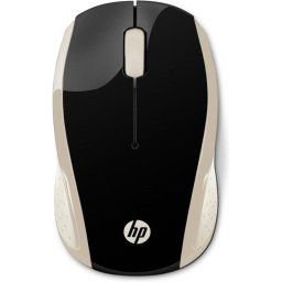 Ratón HP 200 inalámbrico 1000 DPI ambidiestro oro RF USB Type-A