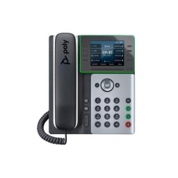 Teléfono IP HP Poly Edge E300 pantalla IPS 3,5" 8 líneas PoE NFC negro