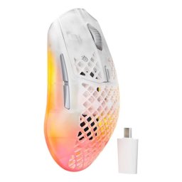 Ratón SteelSeries Aerox 3 Wireless Gen 2 Wireless 26000 DPI Transparente Blanco 6 Botones