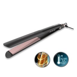 Plancha de Pelo Keratina Cecotec Lisse NanoSilk Essence Black 230ºC Autoapagado Bolsa de Viaje Negro