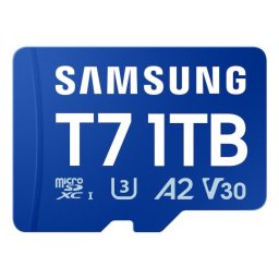 Tarjeta MicroSD Samsung T7 1 TB UHS-I 170 MB/s Class 3 U3 V30 Azul