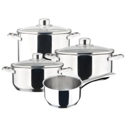 Juego de cacerolas Magefesa Dux 7 piezas acero inoxidable inducción