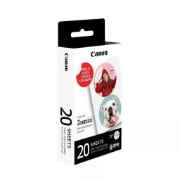 Papel Fotográfico Zink Canon Zoemini 20 Hojas Pegatinas Circulares
