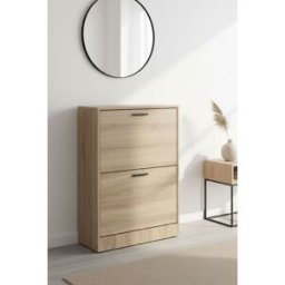 RegalosMiguel Mueble Zapatero 2 Niveles Piro - Madera Natural
