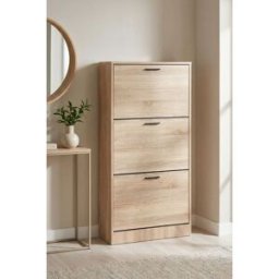 RegalosMiguel Mueble Zapatero 3 Niveles Piro - Madera Natural