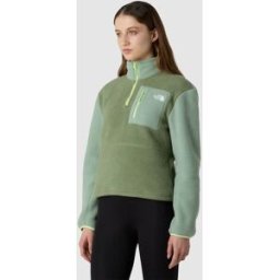 The North Face Chaqueta polar con cremallera de 1/4 de mujer Yumiori . (XL) Verde