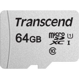 TS64GUSD300S - Tarjeta de memoria microSDXC de 64 GB, Transcend 300S, clase 10