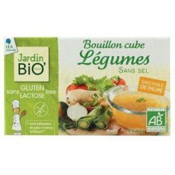 Jardin Bio Cubo de Caldo de Verduras Sin Sal Añadida 8 X 9 Gr