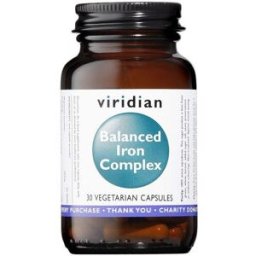 Viridian Complejo de Hierro equilibrado 30 Cápsulas Vegetales