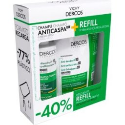 Vichy Champú Anticaspa Dercos Cabello Seco 390 ml + 500 ml