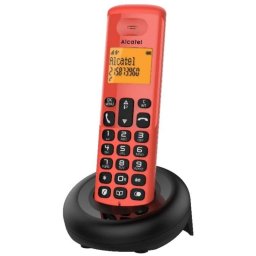 Teléfono DECT Alcatel E160 50 Entradas Identificador de Llamadas Negro Rojo