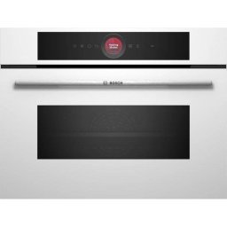Horno Compacto Bosch Serie 8 CMG7241B1 45L 60cm Hidrolítico con Microondas WiFi Blanco