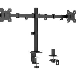 LogiLink BP0217 Soporte Monitor Doble de Mesa 17 a 32" VESA 100x100 Máx 10 kg por brazo