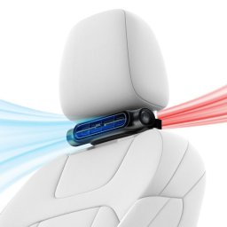 Ksix Airgo Car Ventilador Coche Para Reposacabezas, 3 Vel, Portátil, Usb-c, Vel. Aire 7,2 M/s, 3.321 Rpm, Negro