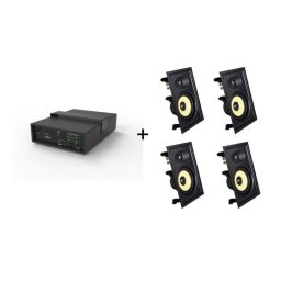 Altavoces Vivolink Subwoofer y 4 in-wall cableados 110W con control rotativo