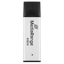 Memoria USB MediaRange MR1904 512 GB USB-A 3.2 Gen 1 250 MB/s negra y plata