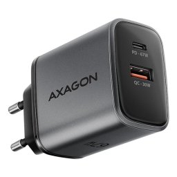 Cargador Axagon ACU-PQ67 67W USB-C y USB-A GaN Carga Rápida